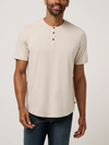 Travis Mathew Cloud Henley Tee in Italian Sand