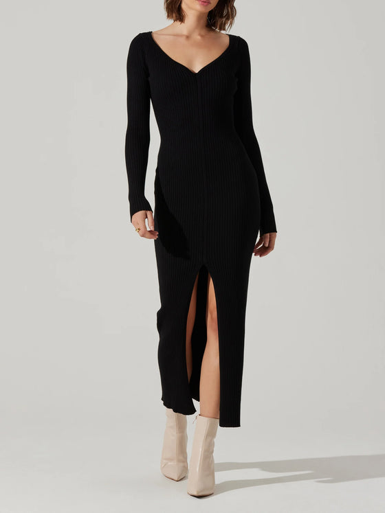 ASTR the Label Glenda Sweater Dress in Black