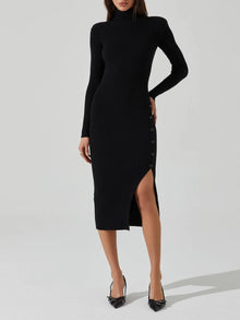  ASTR the Label Soryn Sweater Midi Dress in Black