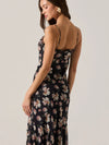 ASTR the Label Maeryn Sweetheart Ruffle Maxi Dress in Black Floral