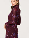 ASTR the Label Aubriella Dress in Dark Plum Multi