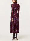 Aubriella Dress in Dark Plum Multi