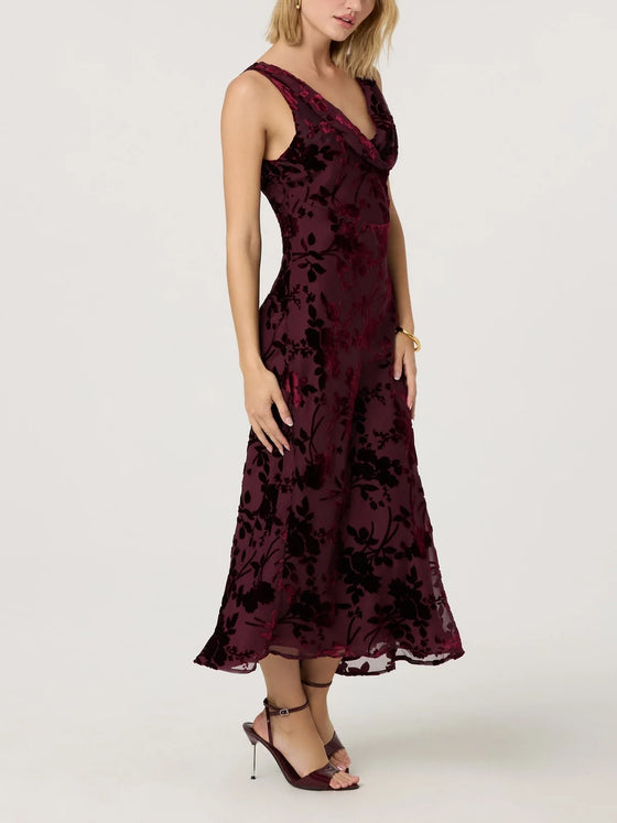 ASTR the Label Floris Dress in Wine