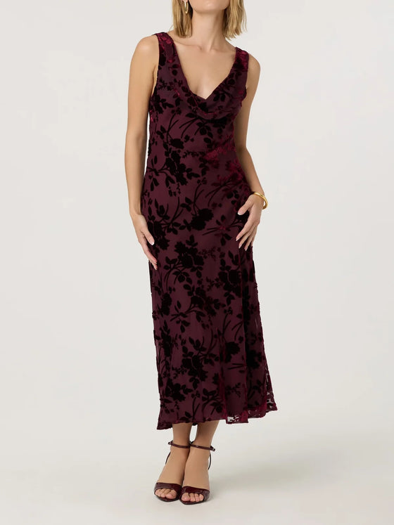 ASTR the Label Floris Dress in Wine