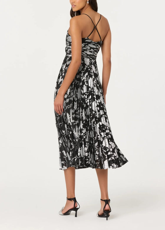 ASTR the Label Saoirse Dress in Black Silve