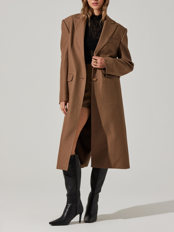 Brylee Longline Single Breasted Coat