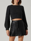 ASTR the Label Eila Sweater in Charcoal  cropped