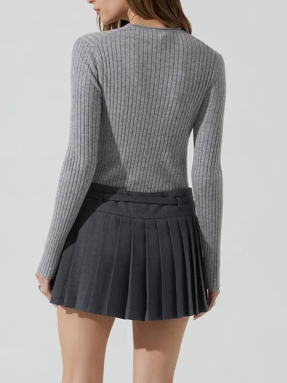 ASTR the Label Reece Sweater in Heather Grey