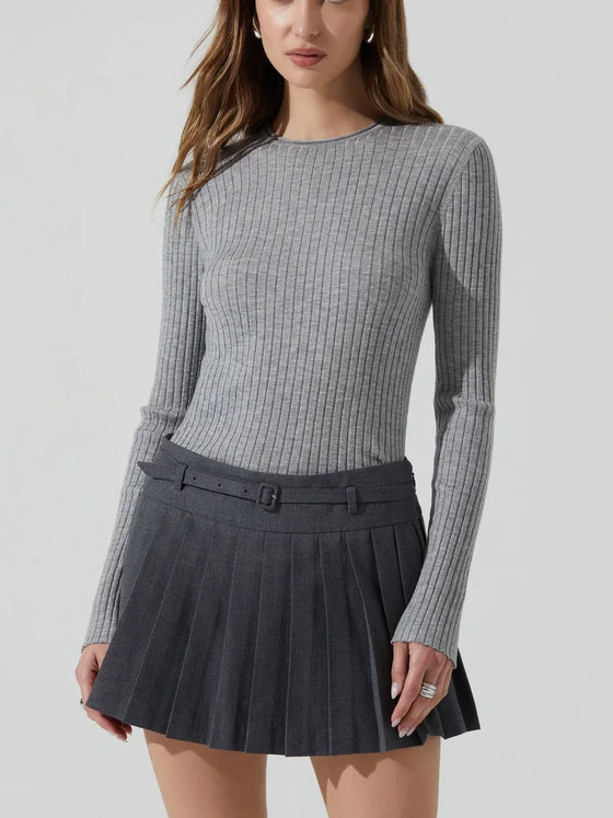 ASTR the Label Reece Sweater in Heather Grey