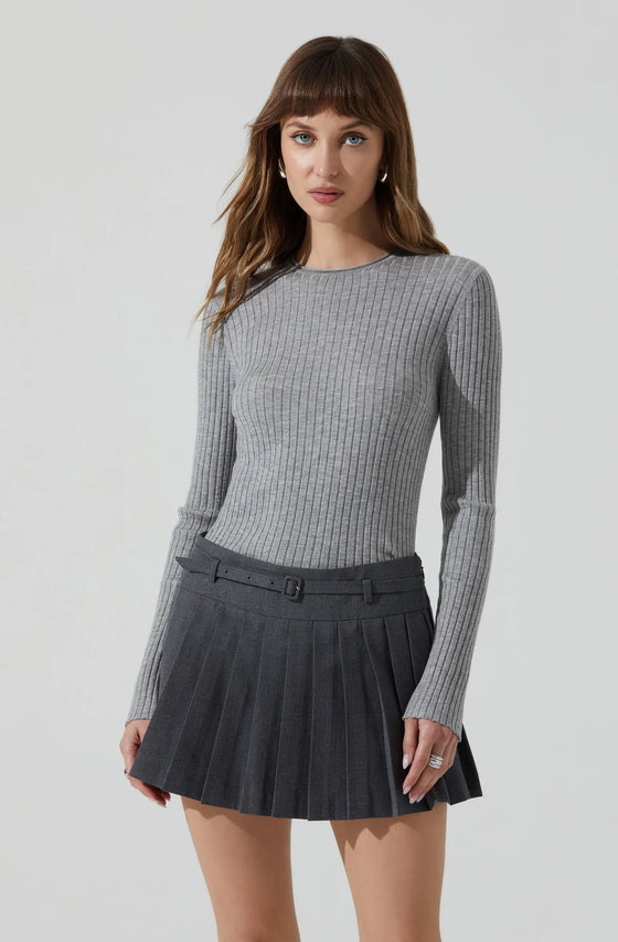 ASTR the Label Reece Sweater in Heather Gray