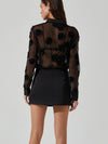 ASTR the Label Ioannis Shirt in Black see through