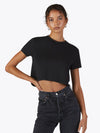 Almost Friday Cropped Tee in Black Cuts