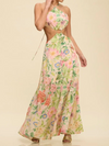 Luxxel Botanical Ring Maxi Dress in Blush Multi