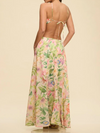 Luxxel Botanical Ring Maxi Dress in Blush Multi