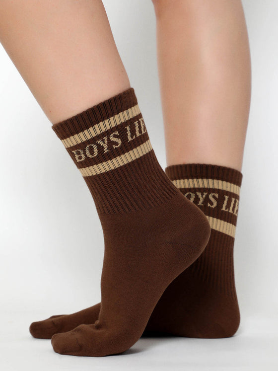 Boys Lie Neutral Socks in Espresso