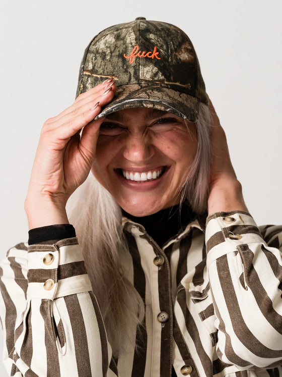 Larissa Loden Camo Fuck Script Baseball Hat
