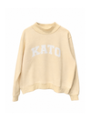 Kato Clothing Kato Cozy Mock Neck Sweatshirt in Butter Yellow