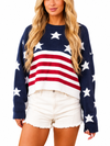 Le Lis Americana Flag Sweater