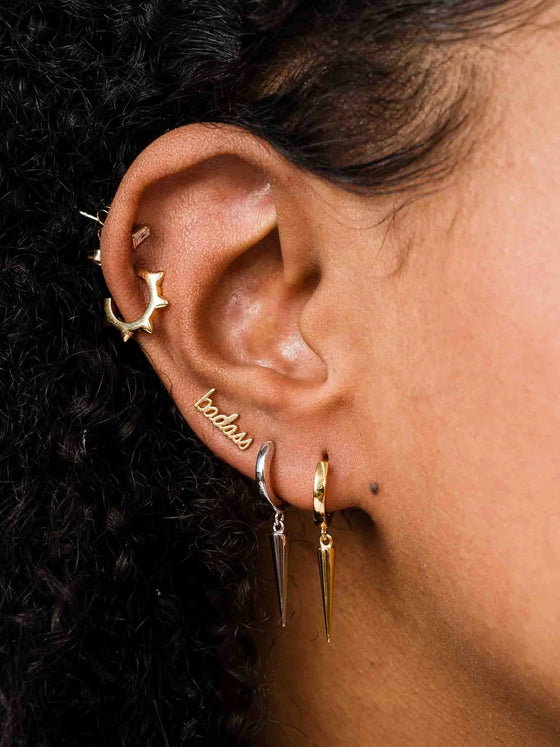 Larissa Loden Badass Script Studs - Pair