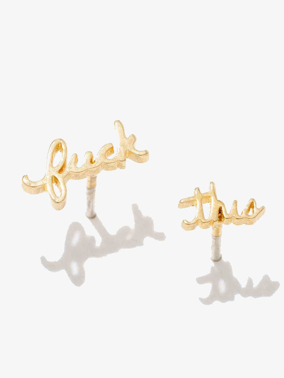 Larissa Loden Fuck This Script Stud Earrings