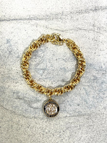 Gold Chain with Black/Gold Louis Vuitton Bracelet