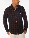 Criquet Long Sleeve Corduroy Pearl Snap in Black Plaid