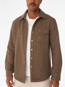  Criquet Herringbone Shacket in Camel