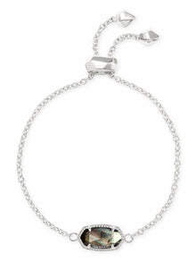  Elaina Rhodium Bracelet in Black Mother of Pearl Kendra Scott