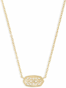  Elisa Necklace Gold Filigree Metal Kendra Scott