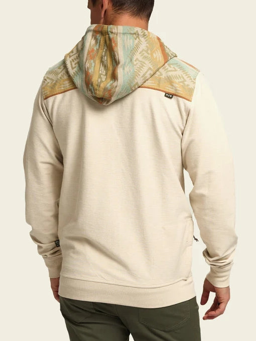 Howler Bros Shaman Hoodie in Oatmeal/Herrador Jacquard