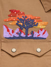 Howler Bros Crosscut Deluxe Longsleeve in Yuccas Driftwood embroidered sunset