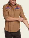 Howler Bros Crosscut Deluxe Snapshirt in Yuccas Driftwood
