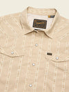 Howler Bros H Bar B Tech Longsleeve - Mosquero Stripe in Brown Rice