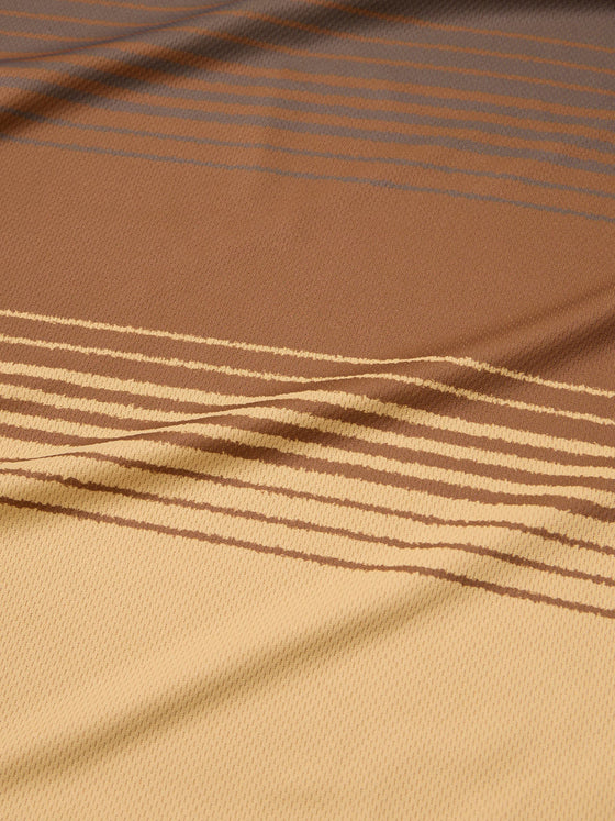 Howler Bros Loggerhead Hoodie: Meridians in Plains brown stripe yellow