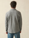 Faherty Brand Inlet Knit Shirt CPO in Medium Grey Melange