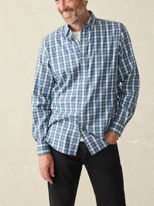  Faherty Brand The Movement Shirt in Seaside Blue Plaid