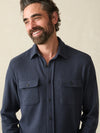 Faherty Brand Legend Sweater Shirt in Brighton Navy Twill