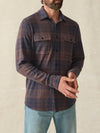 Faherty Brand Legend Sweater Shirt in Blue Mountain Plaid