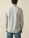 Faherty Brand Coastline Knit Shirt in Grey Heather Twill