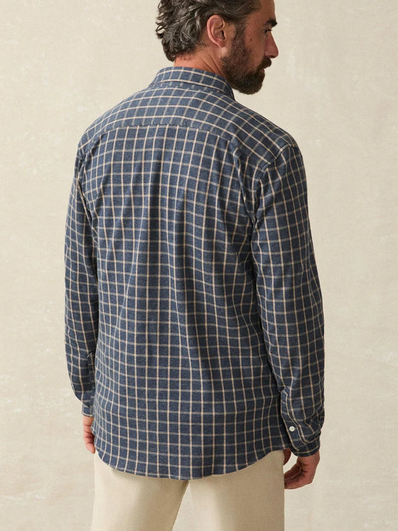 Faherty Brand Coastline Knit Shirt in Twilight Check