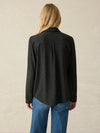 Faherty Brand Legend Sweater Shirt in Heathered Black Twill