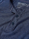 Faherty Brand Long-Sleeve Cloud Henley in Baltic Navy Heather