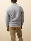 Faherty Brand Epic Quilted Fleece Pullover Ocean Wind Heather