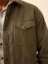 Faherty Doug Good Feather Reversible Bondi Jacket in Prairie Olive