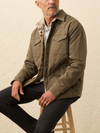 Faherty Doug Good Feather Reversible Bondi Jacket in Prairie Olive