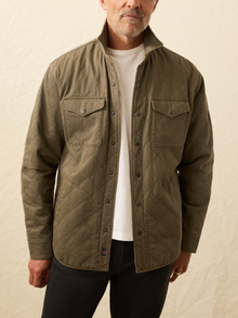  Faherty Doug Good Feather Reversible Bondi Jacket in Prairie Olive
