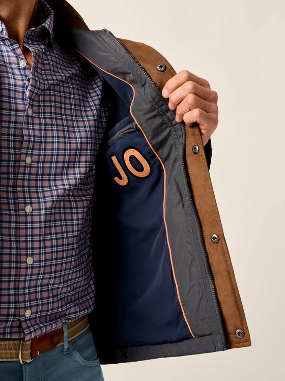 Juno Quilted Snap Jacket in Dark Grey