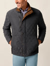 Juno Quilted Snap Jacket in Dark Grey