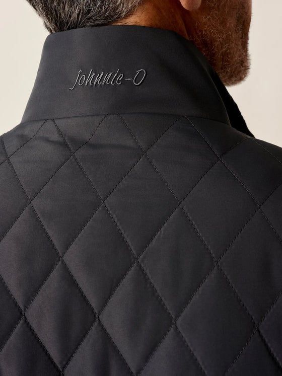 Juno Quilted Snap Jacket in Dark Grey