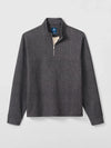 Johnnie-O Mikey Fleece 1/4 Zip Pullover - Check in Coffee